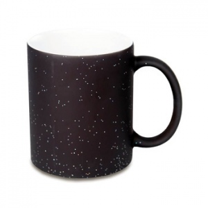 MELNĀ matte ar glitteriem maģiskā krāsu mainošā krūzīte  330 ml 